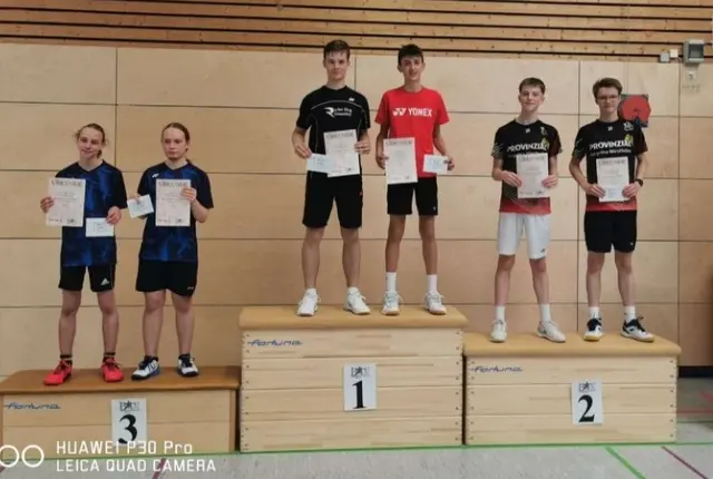 Sieger Jungendoppel U17: Noe Rößler/Ivan Tutic (PSV Gelsenkirchen-Buer) – Dritte: Felix Schneemann/Fiete Nierhoff