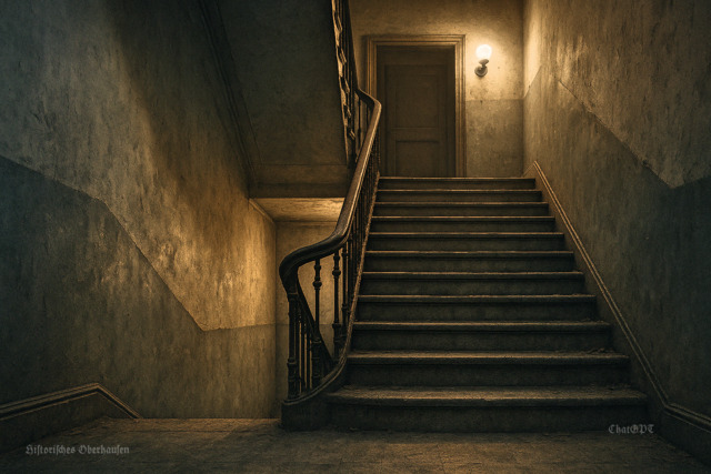 „Das Bild ist KI-generiert und orientiert sich an Vorlagen wie Postkarten, Bildern und Zeitungsberichten aus der jeweiligen Zeit.“