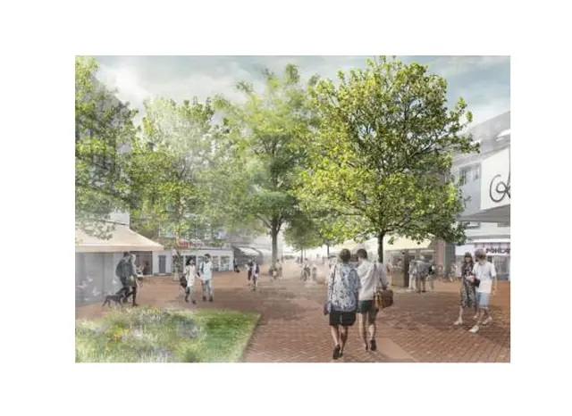 Ein erster Blick auf den Gewinnerentwurf - hier die Sicht vom Klosterplatz zum Kavarinerplatz. Detaillierte Einblicke bietet die Ausstellung der Entwürfe ab Ende Oktober. | Foto: Stadt Kleve