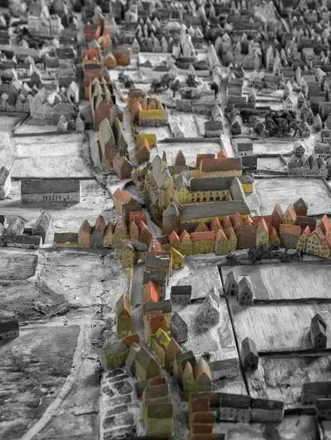 Fotostudie von Bernd Pirschtat - Auszug des Giesen-Stadtmodells - kennzeichnung einer Straße - über 1.000 Gebäude wurden maßstabsgerecht modelliert und coloriert. | Foto: Bernd Pirschtat