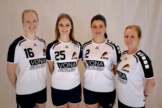 Das deutsche Damen-Aufgebot für die EM in Ungarn: (v.l.) Franziska Oberlies, Kathrin Zentarra, Janina Kolmer und Sarah Rüsseler.