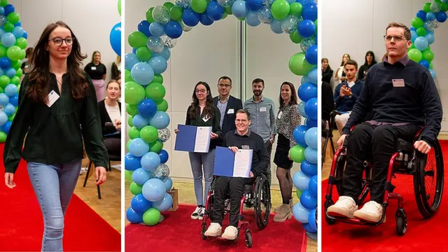 Luisa Sophie Jahn (li), Ausbilder Eugen Baginski, Giovanni Donato, Jasmin Bauszas und Johannes Velthaus (re) | Foto: aN/esv