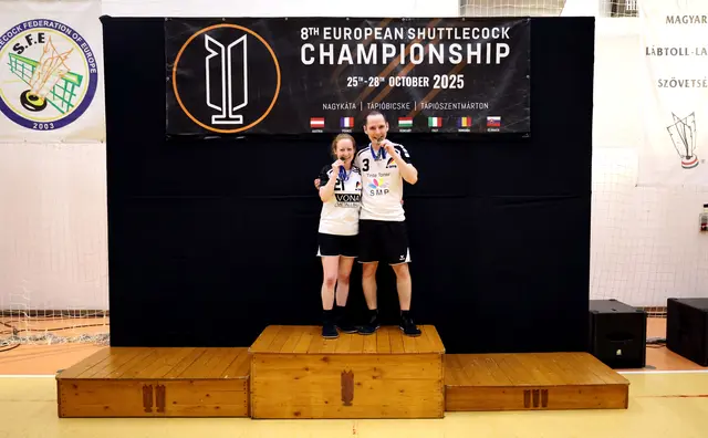 Sarah Rüsseler und Torben Nass sind frisch gebackene Europameister im Mixed-Doppel.