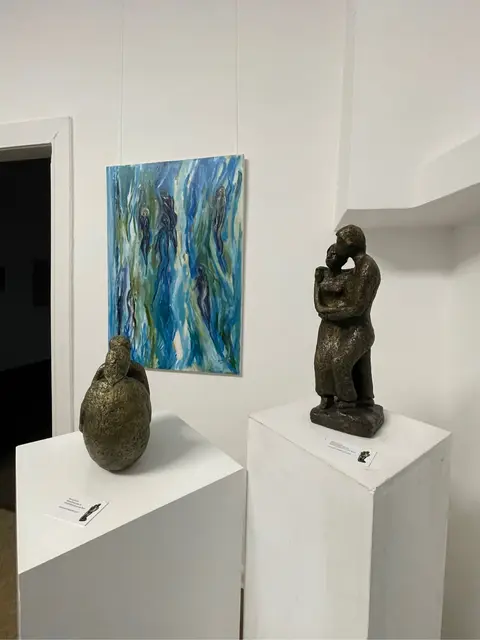 Blick in das Atelier von Maria Zerres | Foto: Mülheimer Kunstförderverein Rhein-Ruhr - KKRR