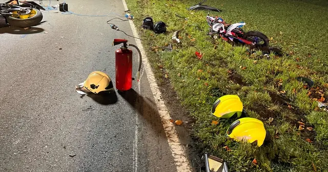 Drei Motorradfahrer wurden verletzt. | Foto: Polizei Coesfeld