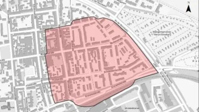 Karte des Evakuierungsbereichs.  | Foto: Bildrechte: Stadt Gelsenkirchen