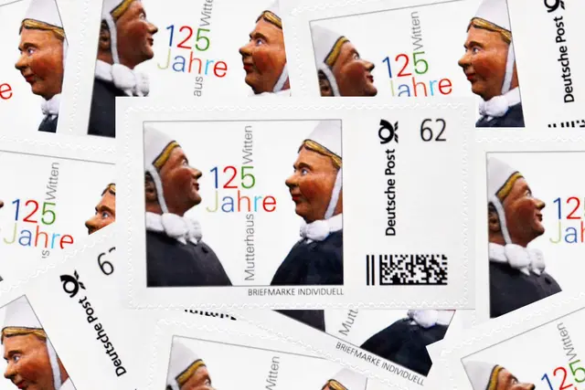 Zum Jubiläum der Diakonie  2012 gab es sogar eine eigene Briefmarke auf dem Basar im EvK Witten zu erwerben. 