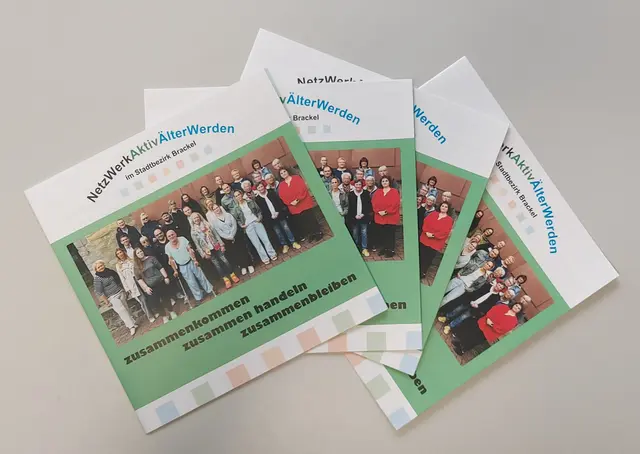 Abgestimmt auf das Design der Stadt Dortmund erscheint der neue Flyer vom
NetzWerk Aktiv ÄlterWerden im Stadtbezirk Brackel.
