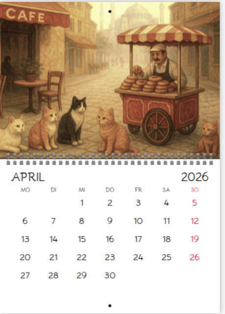 Foto: Karikaturen und Kalenderblätter nach Ideen von Didi van Frits, KI-generiert mit ChatGPT Version 5.1