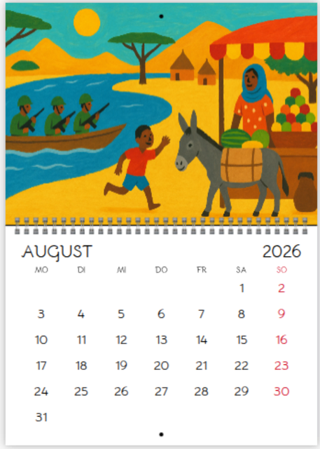 Foto: Karikaturen und Kalenderblätter nach Ideen von Didi van Frits, KI-generiert mit ChatGPT Version 5.1