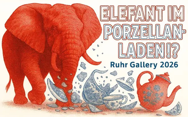 Jahresthema im Kunstjahr 2026
"ELEFANT IM PORZELLANLADEN !?" | Foto: Designer Andreas Ingramm