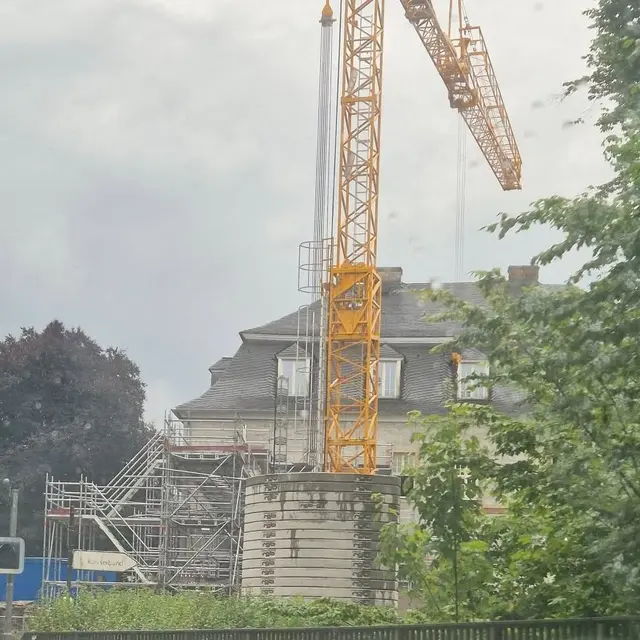 Die Baustelle Schloss Hardenberg, aufgenommen 2025.  | Foto: Dab