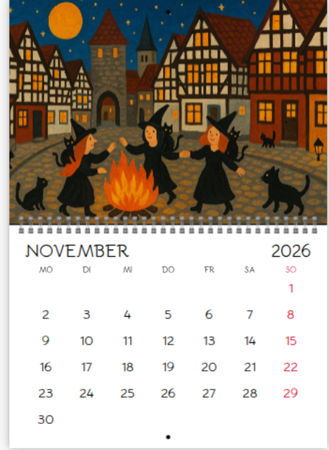 Foto: Karikaturen und Kalenderblätter nach Ideen von Didi van Frits, KI-generiert mit ChatGPT Version 5.1