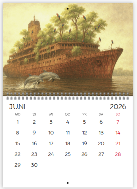 Foto: Karikaturen und Kalenderblätter nach Ideen von Didi van Frits, KI-generiert mit ChatGPT Version 5.1