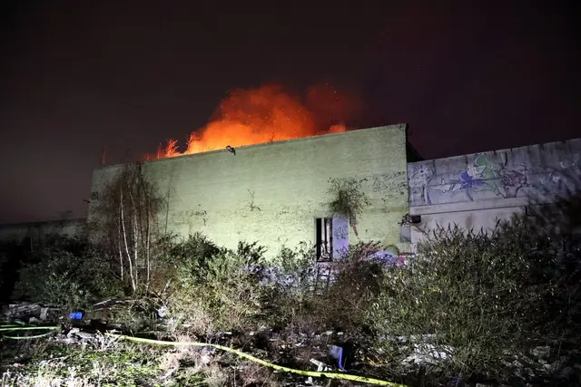 Blick auf den Brand. | Foto: Feuerwehr Essen