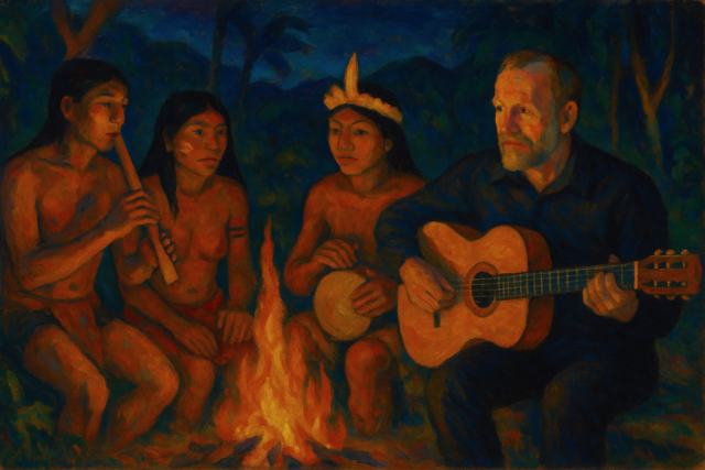 Foto: Gemälde im Stile von Paul Gauguin nach Ideen von Didi van Frits KI-generiert mit ChatGPT