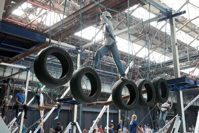 Der mobile Hochseilgarten stand bei den Kids einmal mehr "hoch im Kurs". | Foto: Stadtsportbund Bochum e.V., Foto: Andreas Molatta