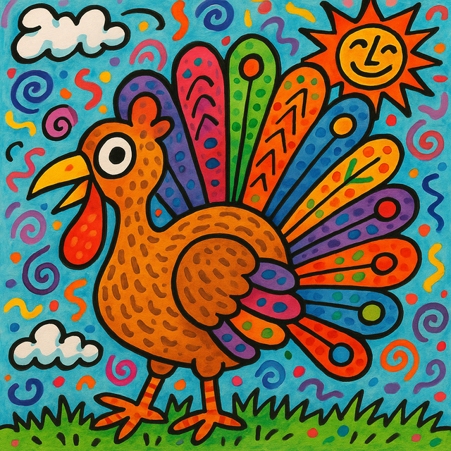 Foto: Zeichnung/Gemälde im Stile von James Rizzi nach Ideen von Didi van Frits, KI-generiert mit ChatGPT Version 5.1