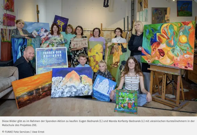 Nur einige von über 30 ukrainischen Flüchtlingen aus Essen die in unsere Kulturprojekte intergriert sind