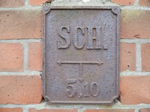 Altes Hinweisschild/Markierungsschild. Vermutlich rund 120 Jahre alt.
Ort: Friedenstraße, Wesel. Mauer ehem. Reitzensteinkaserne. | Foto: Siegmund Walter, 03.12.20225