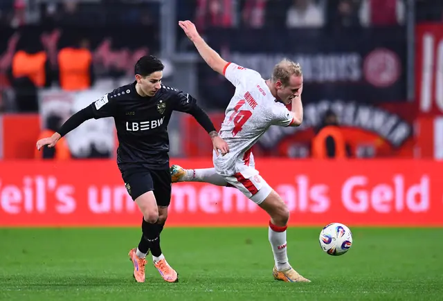 Auch RWE-Linksverteidiger Lucas Brumme (r.), hier im Zweikampf mit Nicolas Sessa, tat sich schwer. | Foto: Thorsten Tillmann/FFS