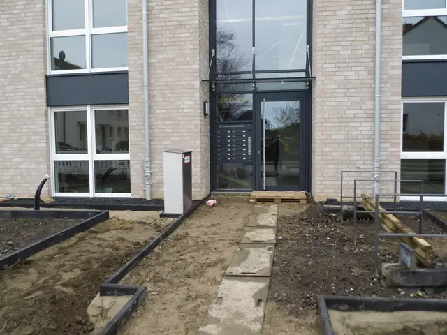 Eingangsbereich Mehrparteienhaus Gneisenaustraße Wesel.
Bausachstand: 06.12.2025