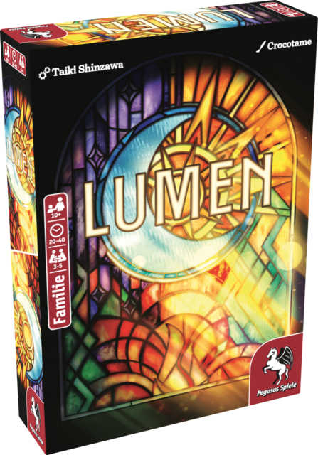 Lumen ist ein verdrehtes Stichspiel mit wunderschöner Illustration. Foto: Pegasus