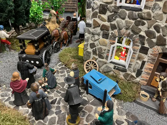 Der Trauerzug am Hof Ostermann.