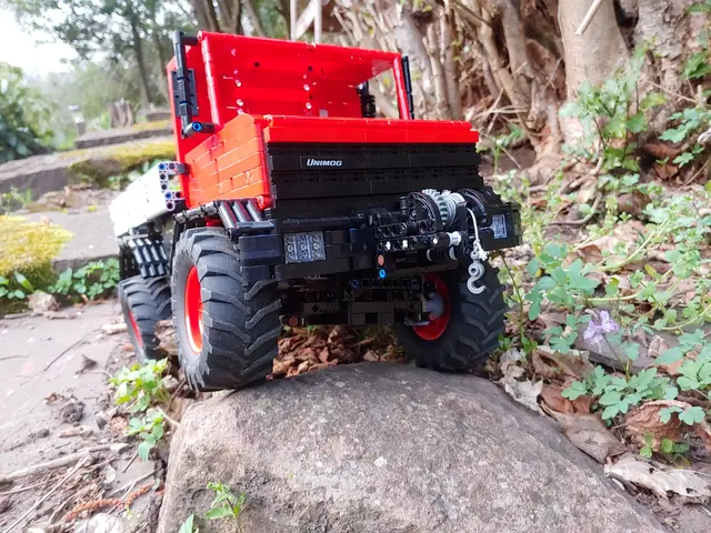 Dieser Unimog bewältigt Steigungen bis 45 Grad.