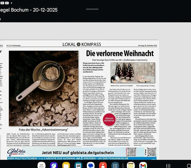 Screenshot vom Stadtschreiber Bochum