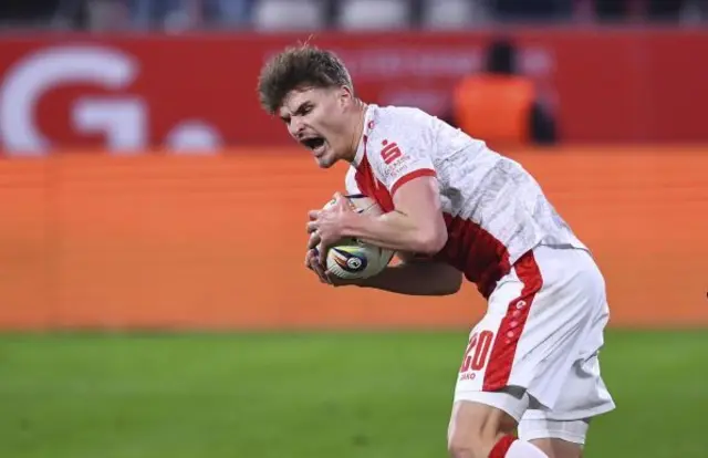 Marek Janssen brachte RWE früh in Führung. | Foto: Thorsten Tillmann/FFS