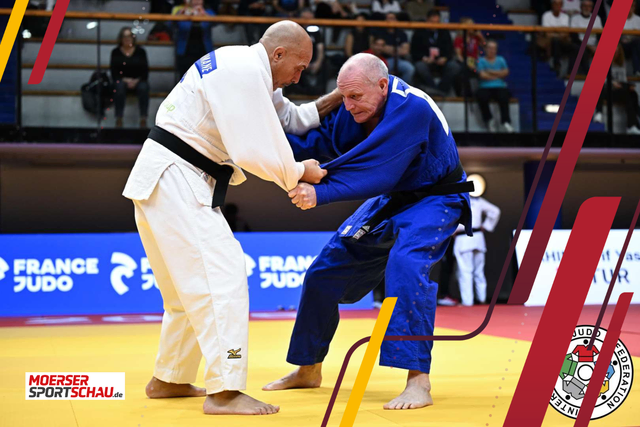 Klaus Berns (KSV Moers Judo) im Kampf bei der Judo WM 2025 in Paris | Foto: moersersportschau.de