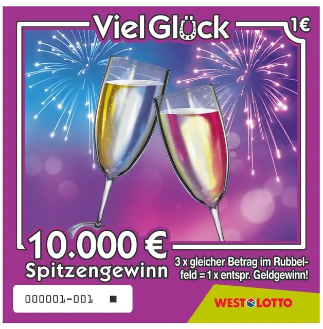 Mit dem Rubbellos „Viel Glück“ könnte das neue Jahr mit einem Gewinn beginnen.  | Foto: WestLotto