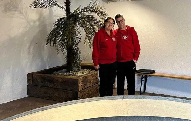 Jane und Markus Stucki beim Hallenturnier in Olten.