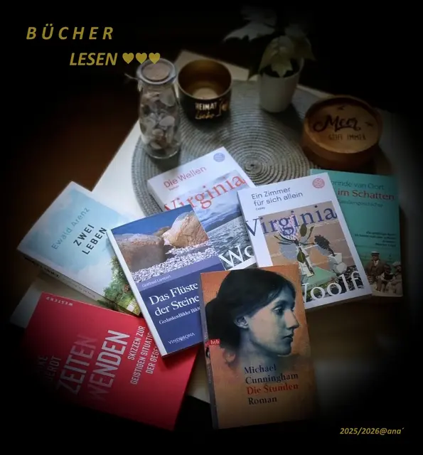 wunderbar :-)
AUCH Woolfs´ Buch  "Mrs.Dalloway" ist 1997 verfilmt worden...
https://www.youtube.com/watch?v=3NEREv5uYY8