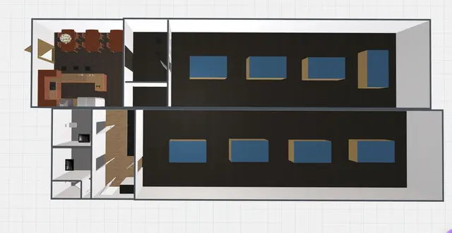 Übersicht der Räume nach dem Umbau (Bereich Pool)