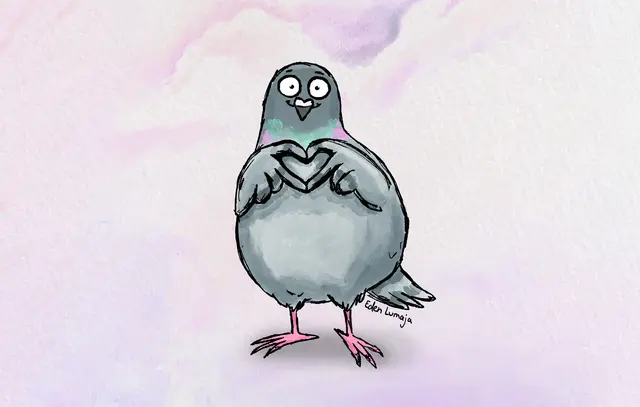 Die Künstlerin und Tierschützerin Eden Lumaja möchte den Teilnehmenden ihres "Tauben-Workshops" einen klischeebefreiten Blick auf die geflügelten Stadtbewohner eröffnen.
Foto: Eden Lumaja