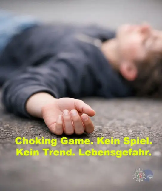 Bild, Text Polizei Wesel / Das ist kein Spiel. Das ist auch keine Mutprobe. Das ist lebensgefährlich.