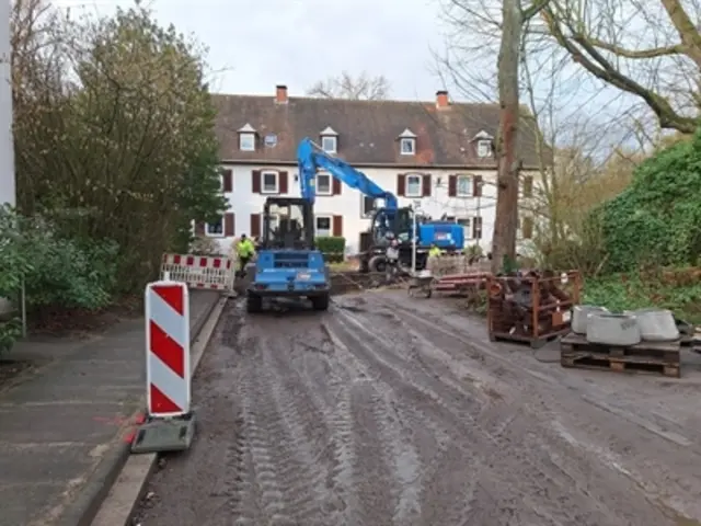 Die Kanalbauarbeiten in der Kampstraße sind abgeschlossen.

© Foto: Stadt Marl / ZBH