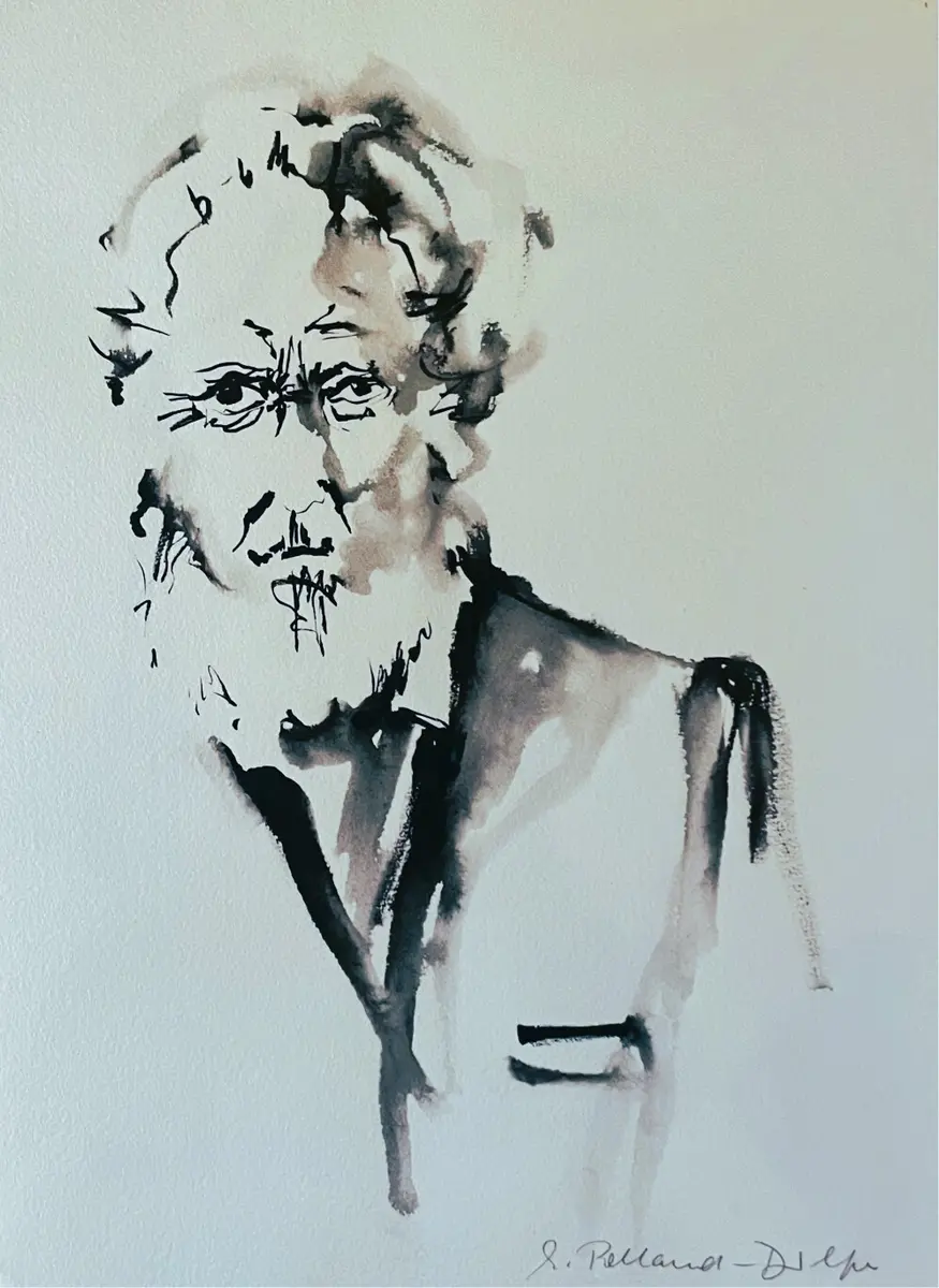 Bernard Minetti
Porträt Tuschezeichung 
Sammlung Mülheimer Kunstverein KKRR | Foto: E.P.D.  Kunstverein KKRR