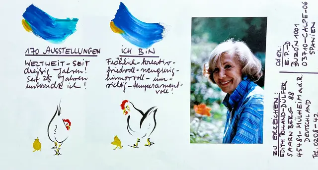 Aus der Bewerbungsmappe von Edith Polland-Dülfer | Foto: Kunstverein KKRR