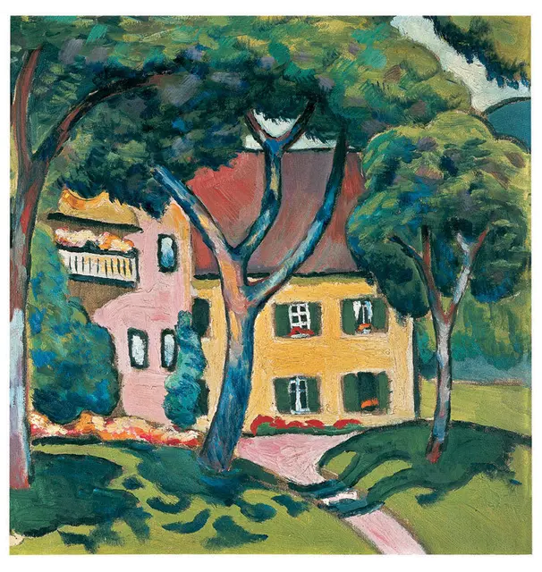 August Macke, Staudacherhaus in Tegernsee, 1910
Öl auf Leinwand, 46 x 44,6 cm
© Stiftung Sammlung Ziegler
