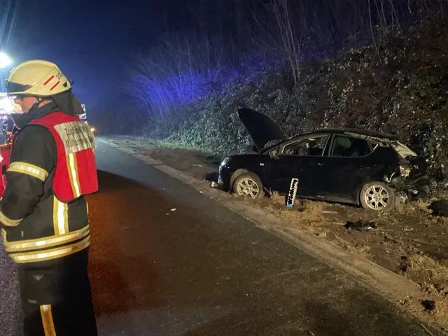 Unfallstelle auf der A40. | Foto: Feuerwehr Mülheim an der Ruhr