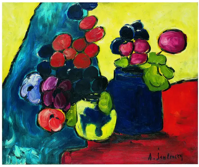 Alexej Jawlensky, Auf rotem Tuch, 1909
Öl auf Leinwand, 38 x 46 cm
© Walter Klein, Düsseldorf
