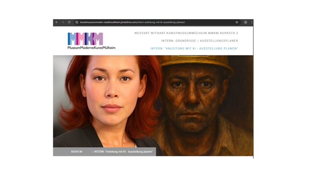 EASY-EXHIBITION-PLANNING mit Hilfe der KI vorgestellt vom Team der Kunstmuseum Mülheim "MMKM Museum Modern Kunst Mülheim" in Zusammenarbeit mit dem AIRL-Lab Mülheim. | Foto: AIRL-Lab
