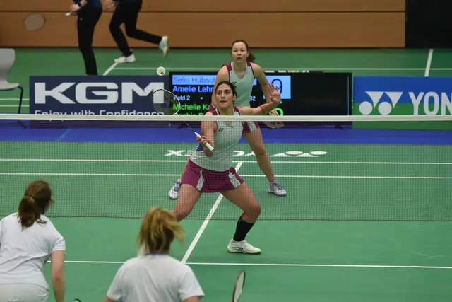 In the background you can see the German women's doubles Selina Hübsch/Amelie Lehmann from TV Refrath/TSV Trittau. | Photo: PHOTO: Dr. Claudia Pauli
