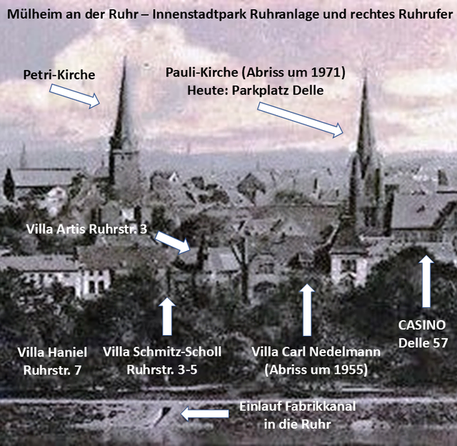 Blick auf die alte Kernstadt Mülheim an der Ruhr mit der Pauli-Kirche (rechts) | Foto: Archiv KKRR