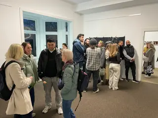 Viele Kunststudenten u.a. TU Dortmund besuchten die Schau DRUCK - UNTERDRUCK kuratiert von Anna Theisinger vom Mülheimer Künstlerbund MKB | Foto: Mülheimer Kunstverein KKRR, Ruhrstr.3