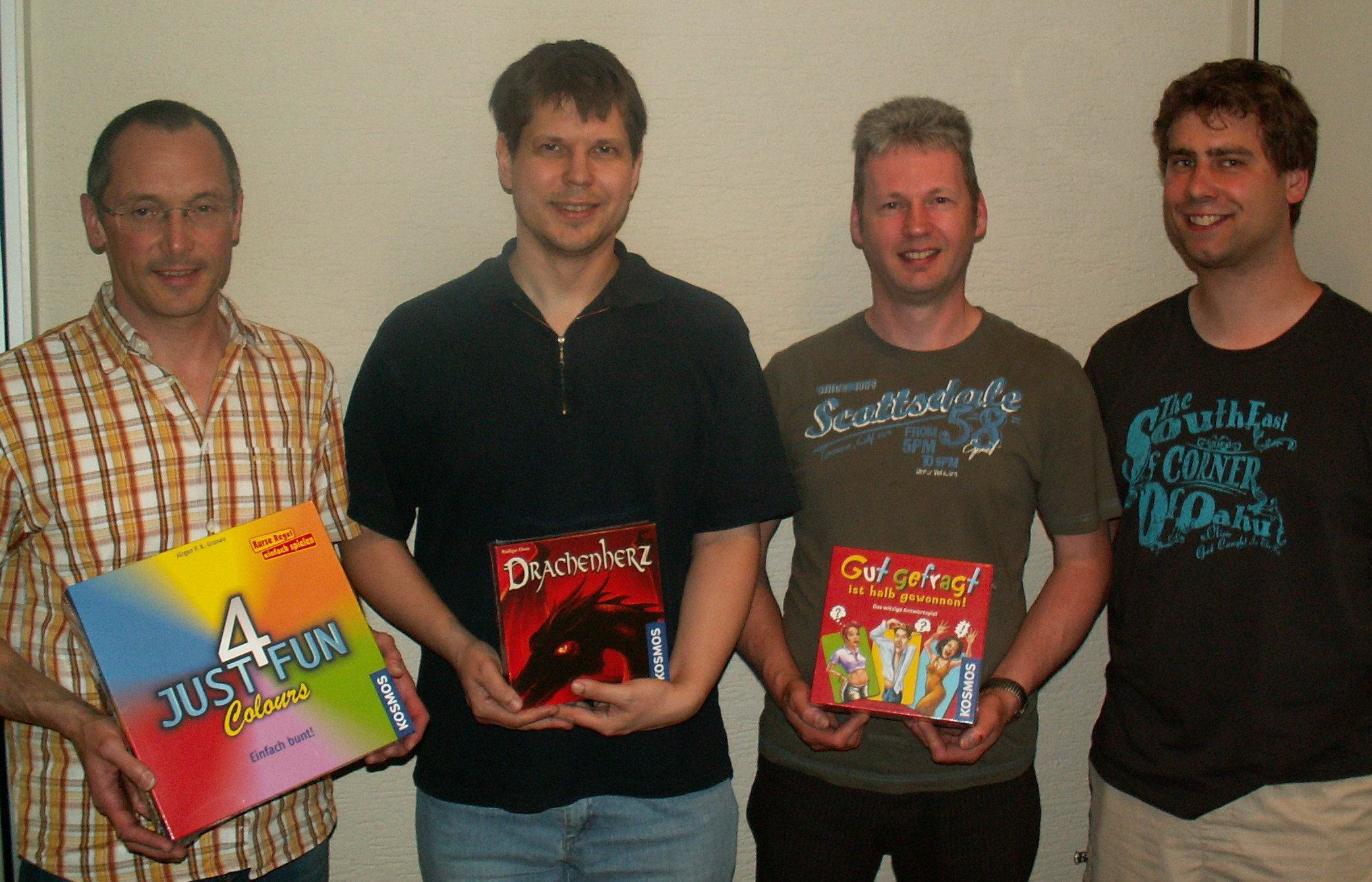Die Sieger der Qualifikation in Hiesfeld: Klaus Harings (2.), Frank Biesgen (1.), Raimund Dreier (3.) und Stefan Kopacz (4.).