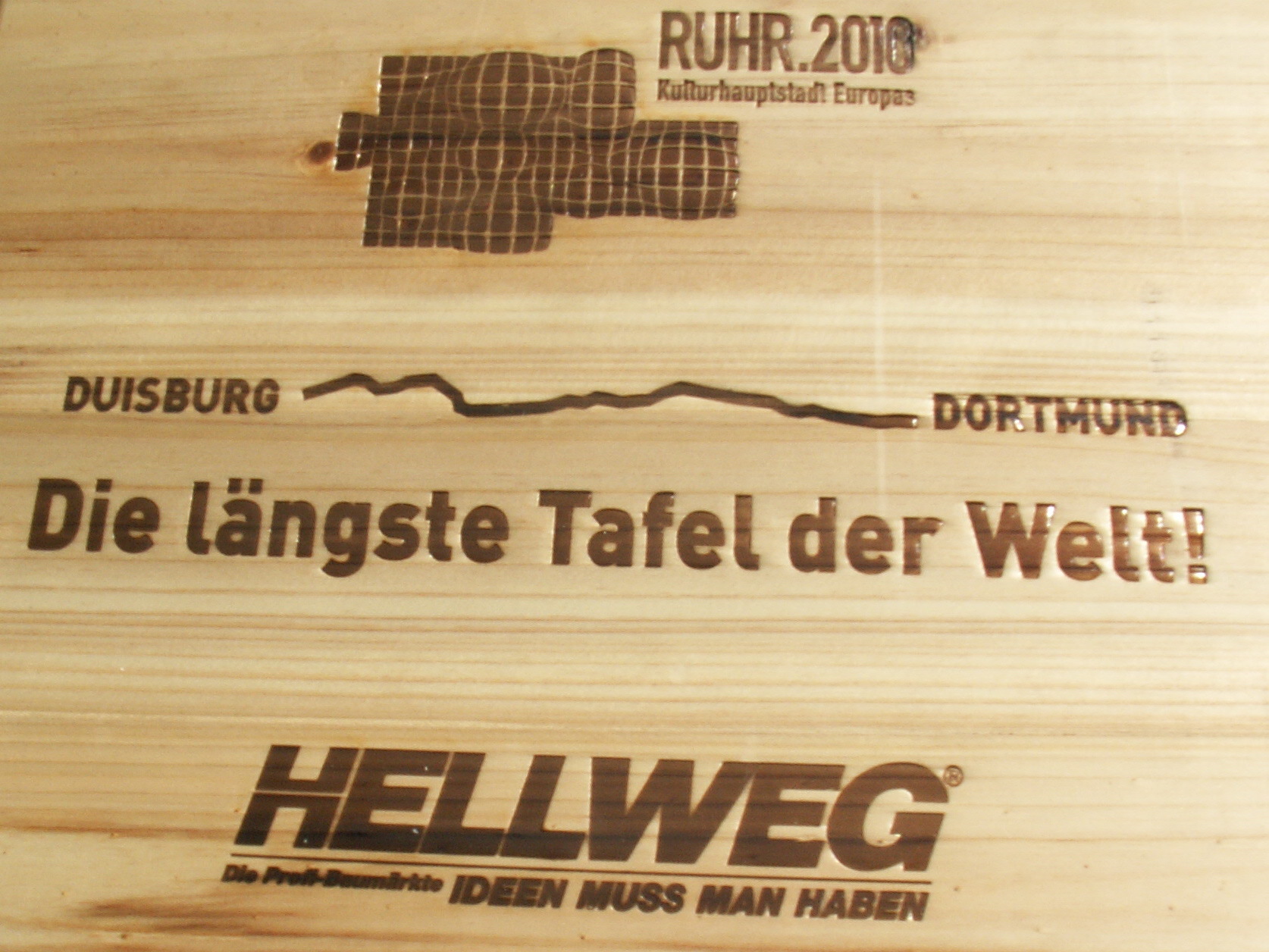 Das war die längste der Tafel der Welt.